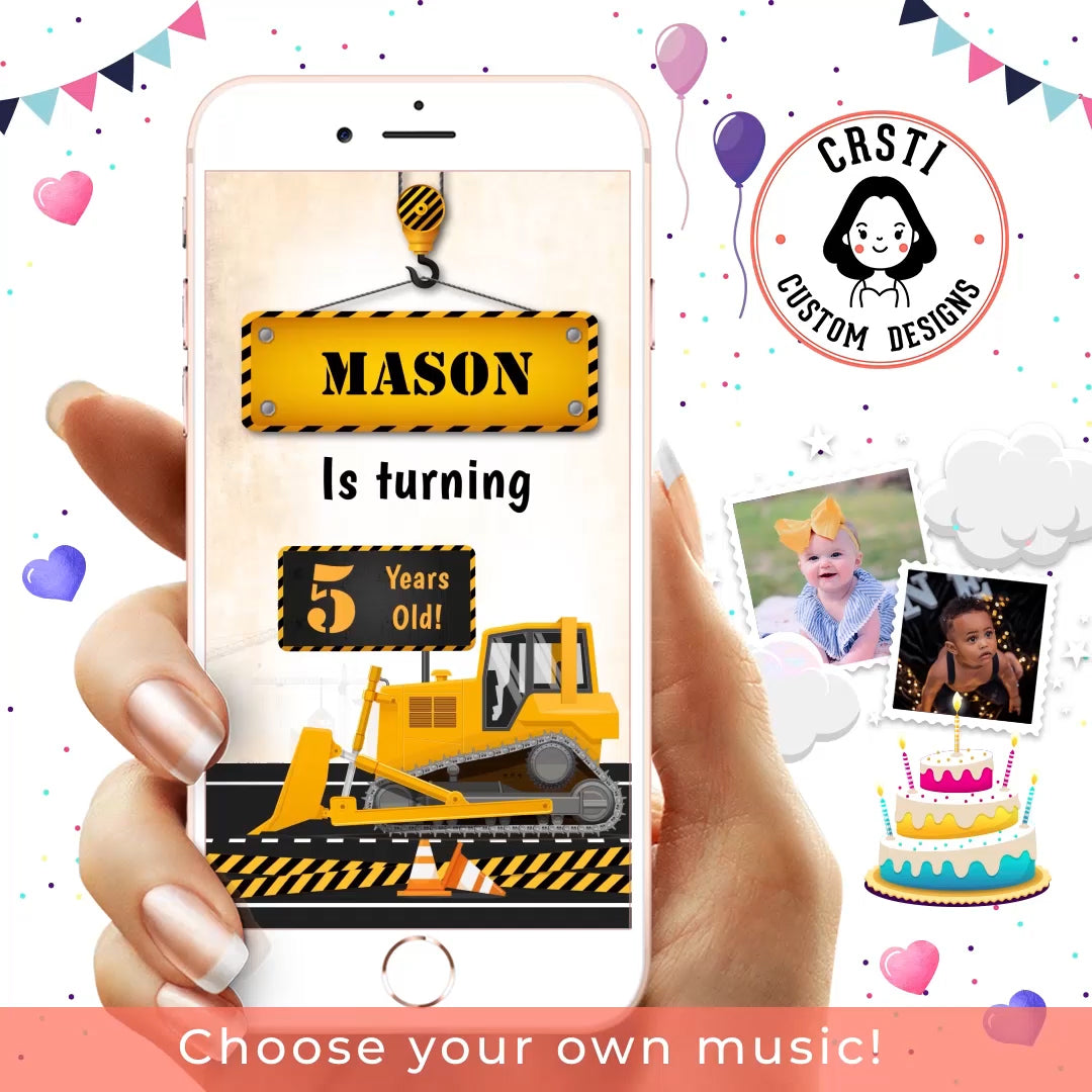 Construction Party Invitation