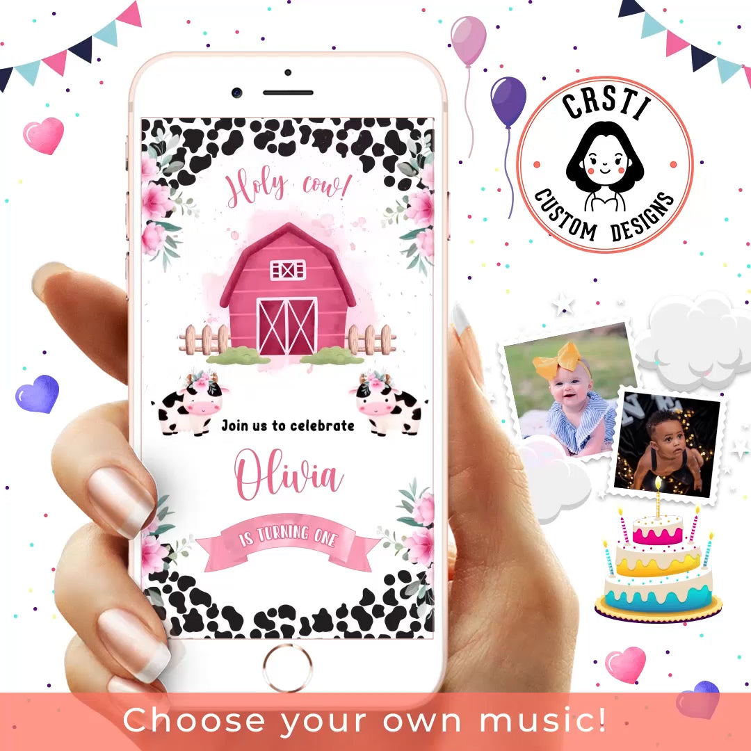 Holy Cow Birthday Invitation