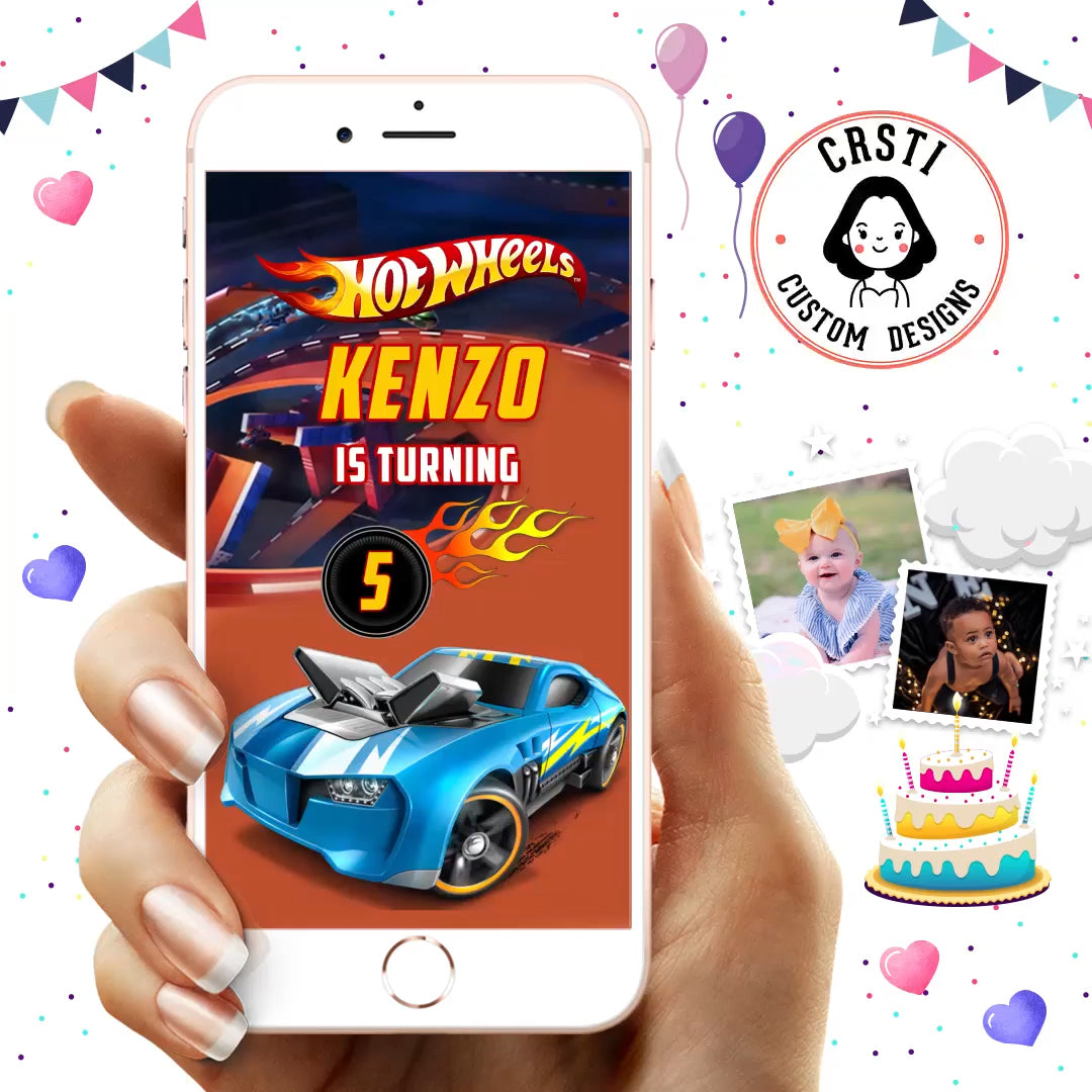 Hot wheels Birthday Invitation