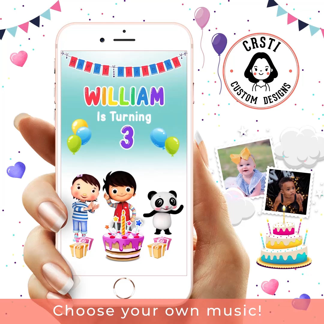 Little Baby Bum Birthday Invitation