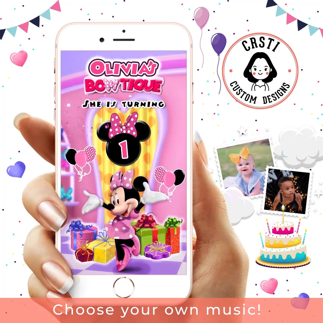 Minnie mouse Birthday Invitation