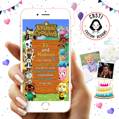 Whimsical Woods: Animal Crossing Birthday Video Invite Bliss!