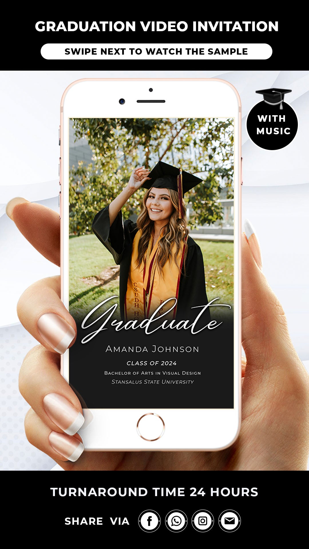 Personalized Graduation Invitation 2024