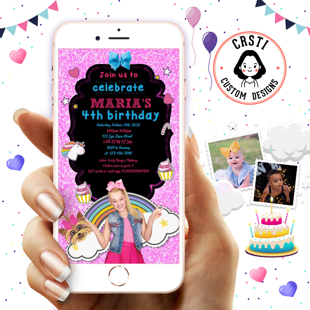 JoJo Siwa Birthday Invitation