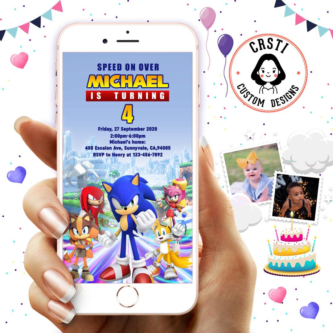 Sonic Birthday Invitation