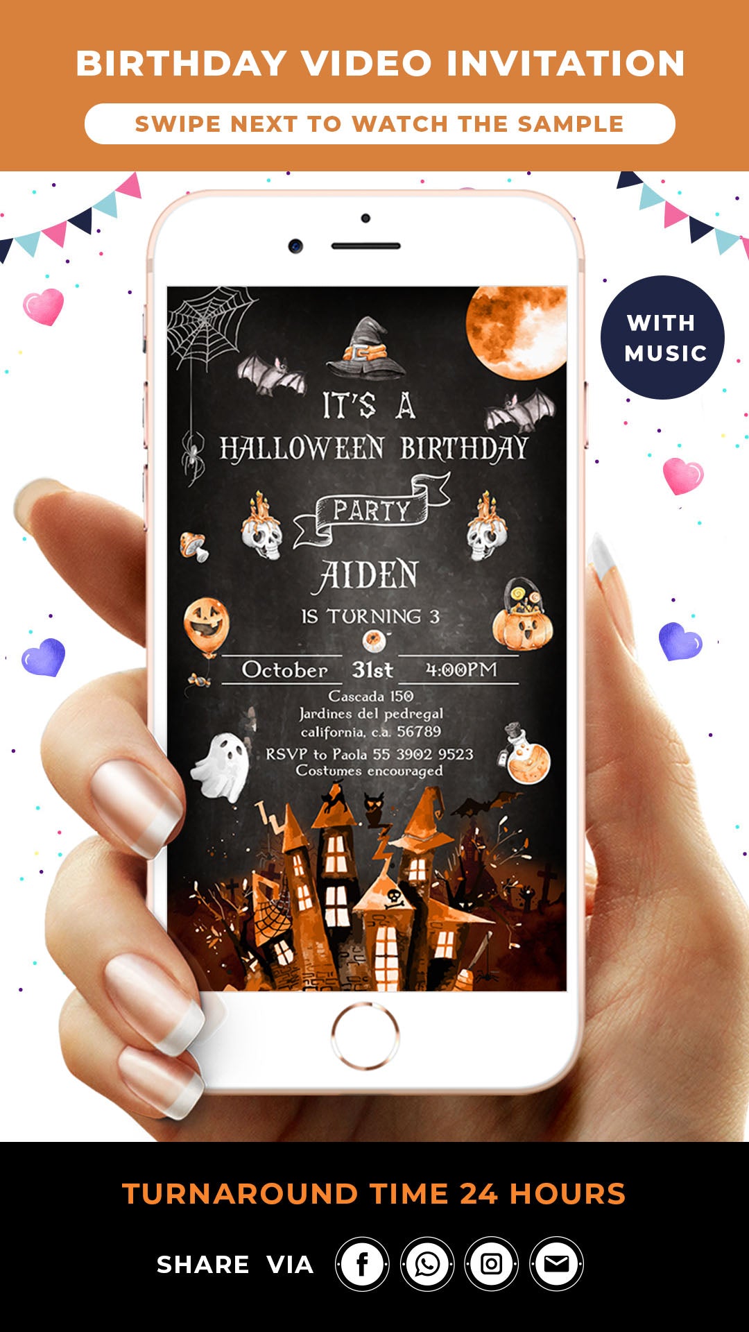 Halloween Birthday Invitation