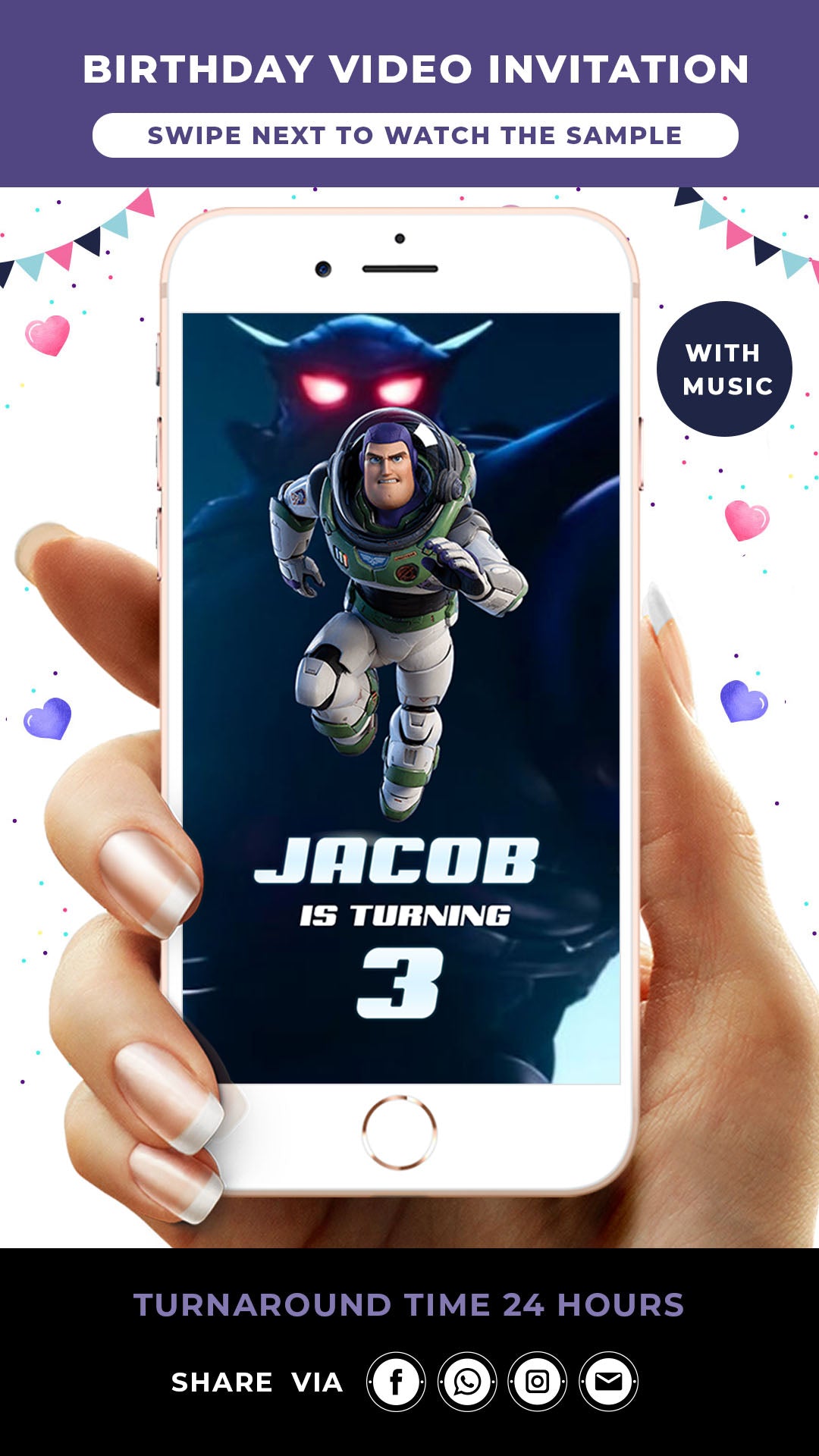 Buzz Lightyear Birthday Invitation