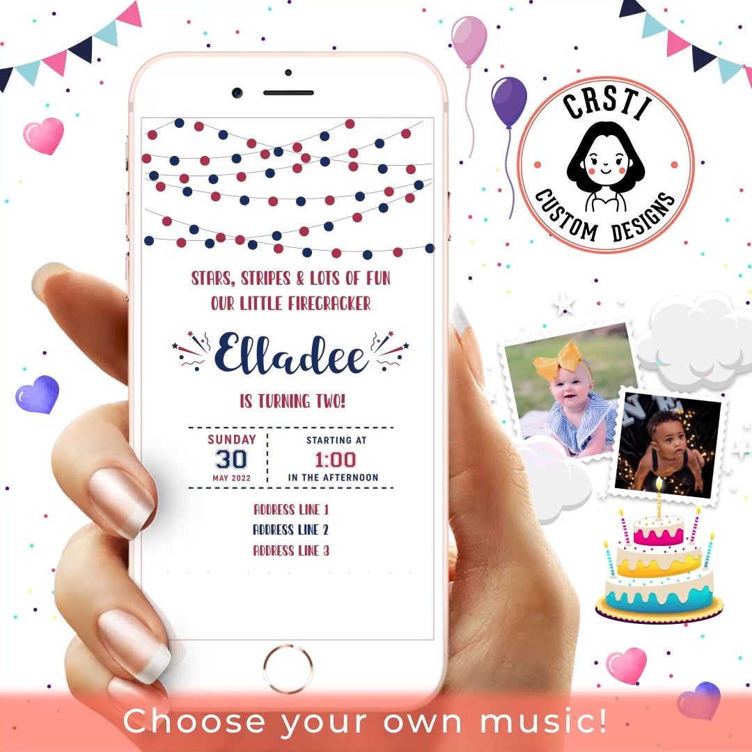 Stars and Stripes: Patriotic Birthday Invitation for a Festive Affair!