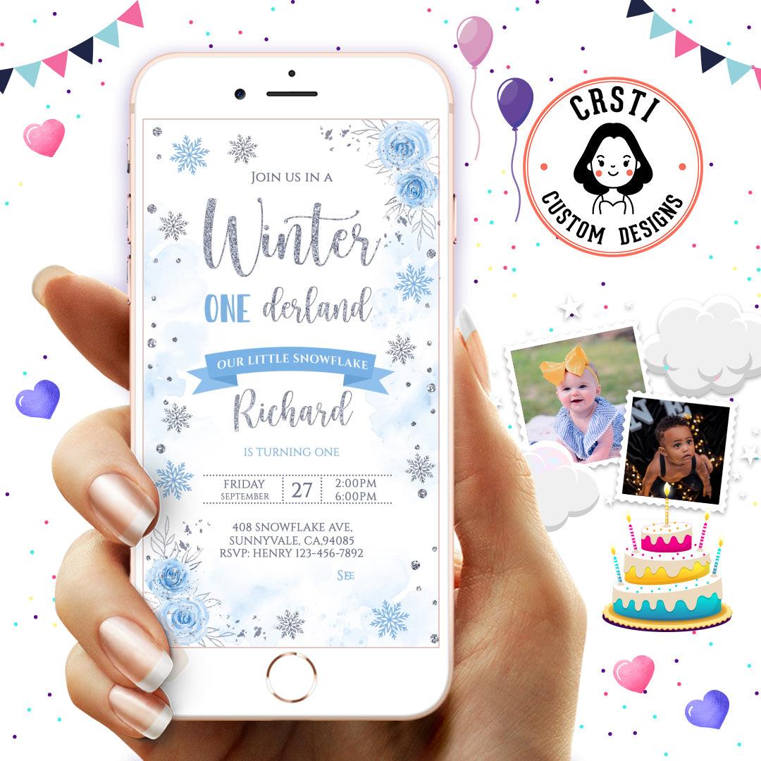 Winter Onederland Birthday Invitation