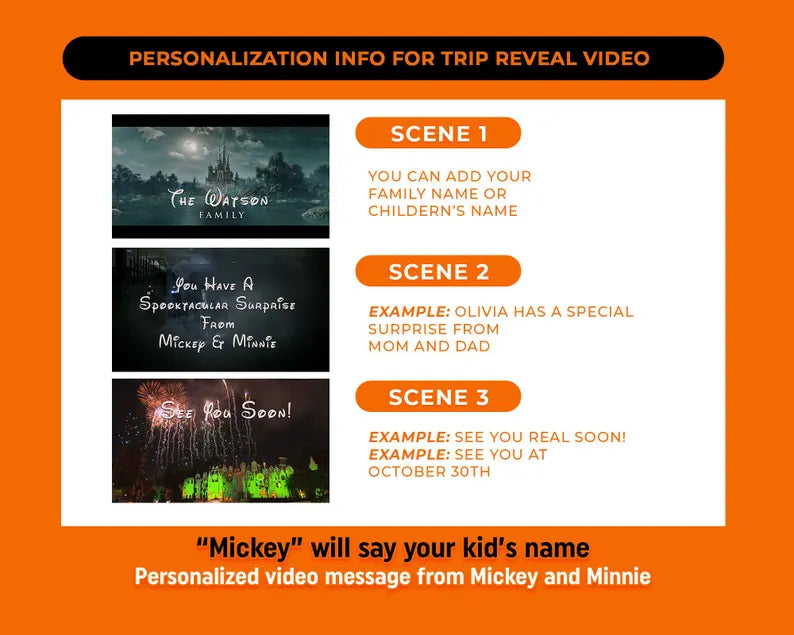 Halloween Personalized Surprise Trip Reveal Video