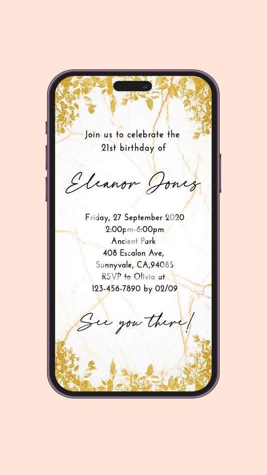 21st birthday Video Invitation