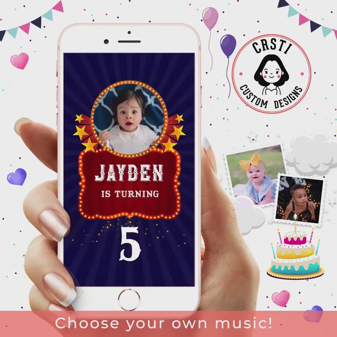 Whimsical Circus Fun: Birthday Invitation Card Template!