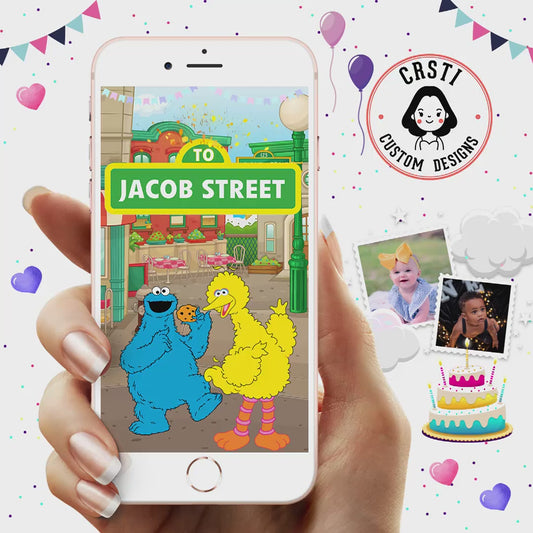 Sunny Days Ahead: Sesame Street Birthday Digital Video Invitation!