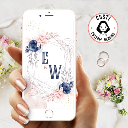 Blossoming Love: Wedding Digital Video Invite with Floral Charm!