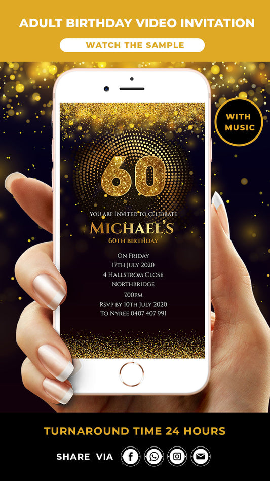 60th Birthday Party Invitation