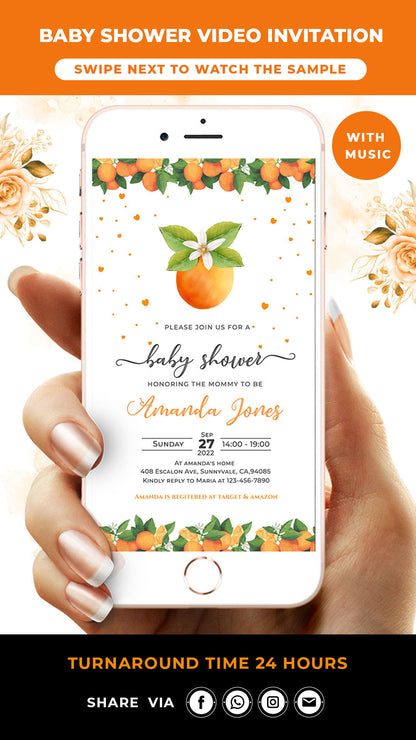 A little Cutie Baby Shower Invitation