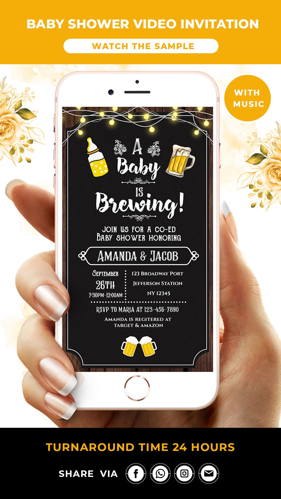 a baby is brewing invitation