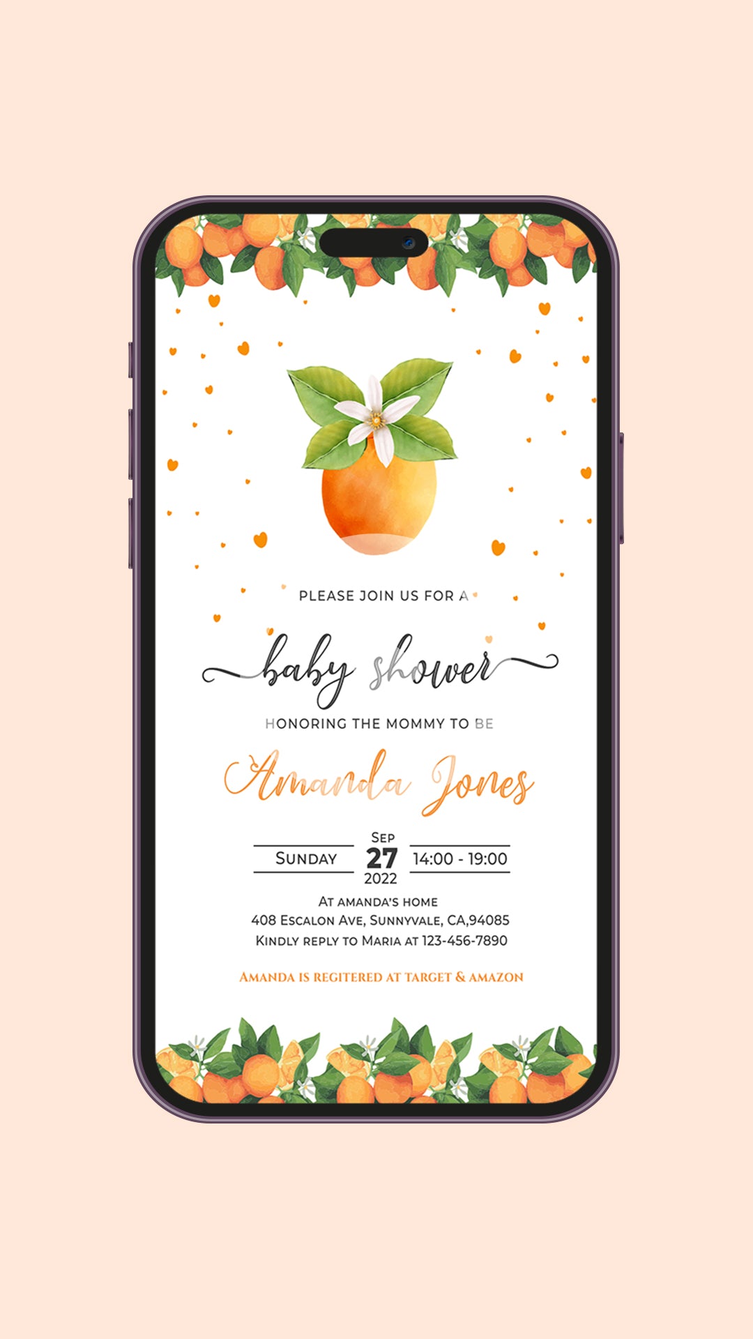 A little Cutie Baby Shower Video Invitation