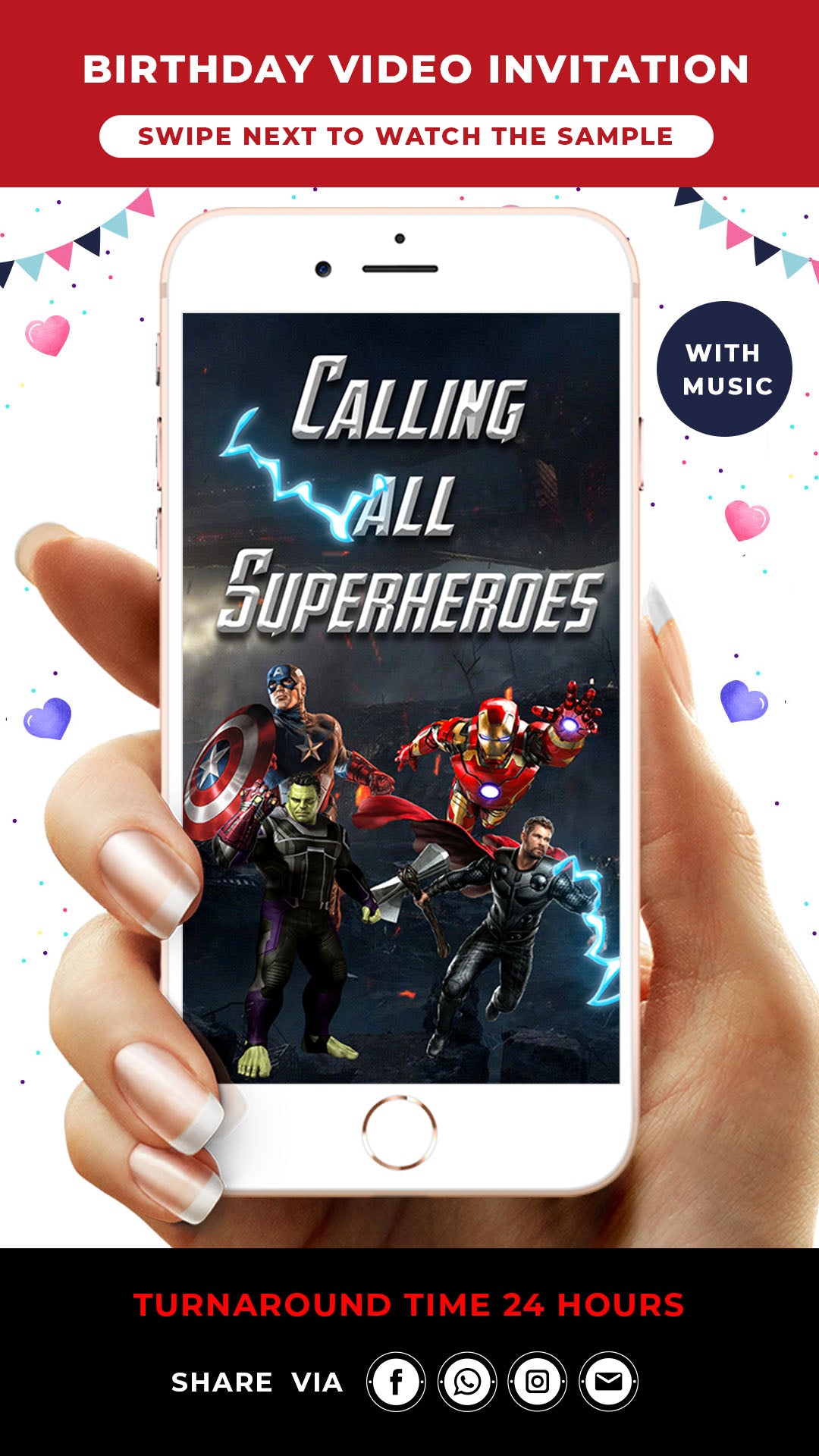 Avengers Birthday Video Invitation