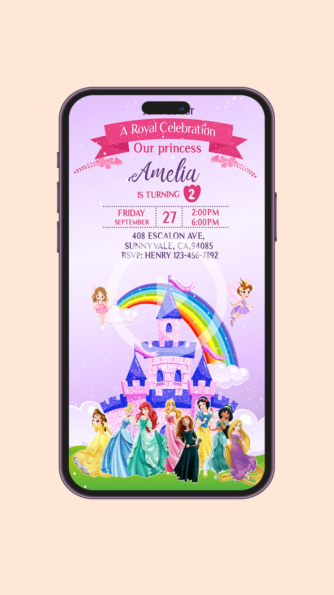 Princess Birthday Video Invitation