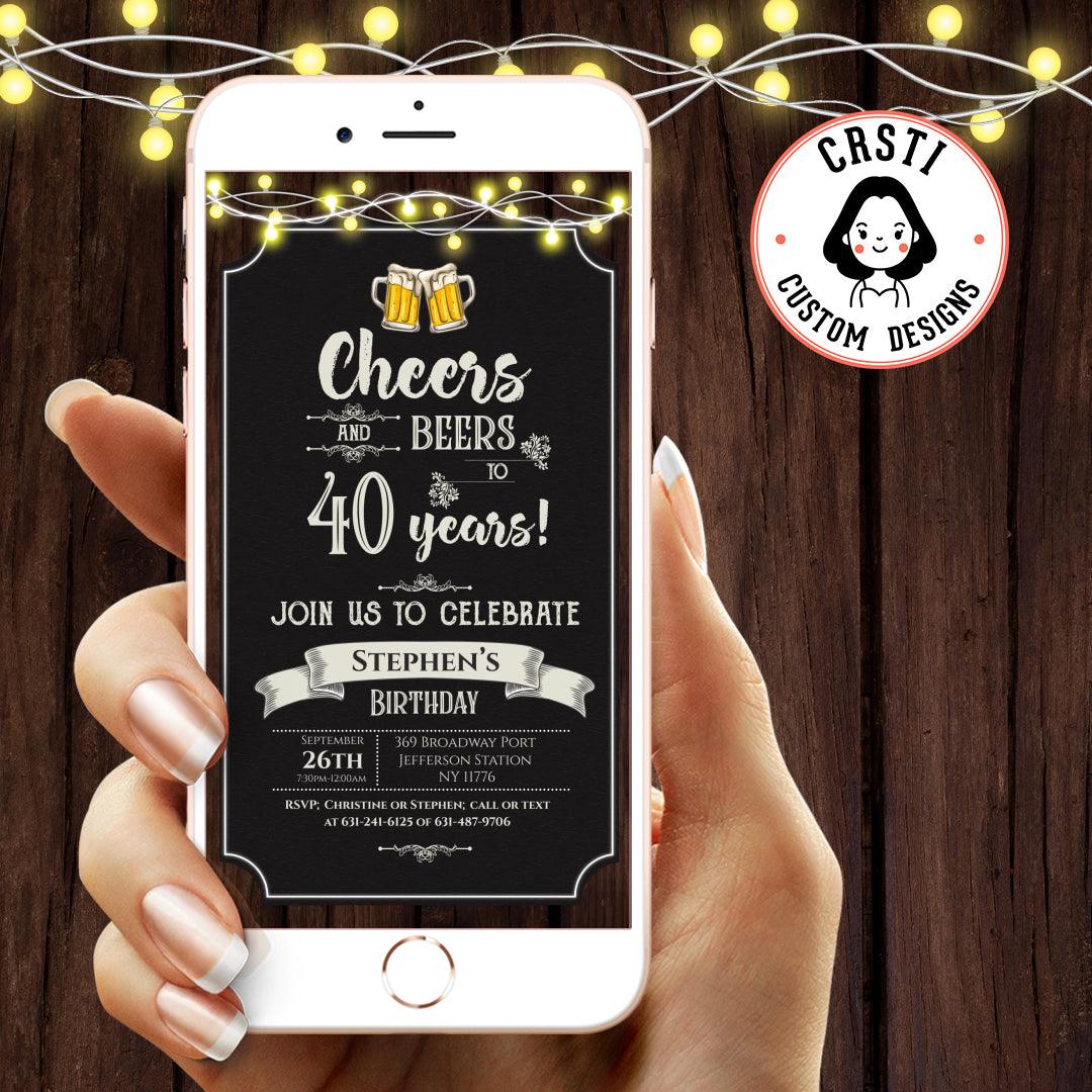 Hoppy Celebration: Cheers & Beers Digital Video Invite Any Age!