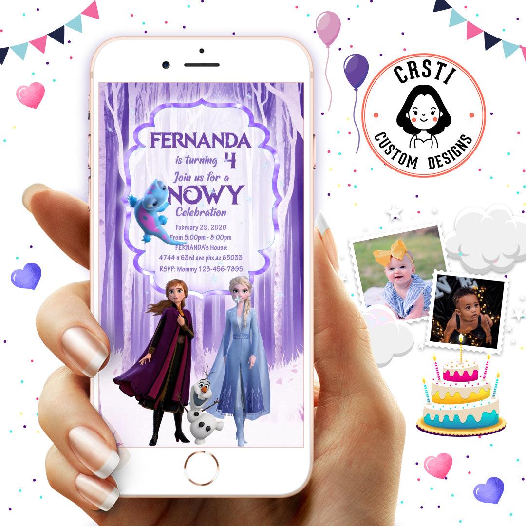 Ice Queen Celebration: Frozen Birthday Digital Video Invitation!