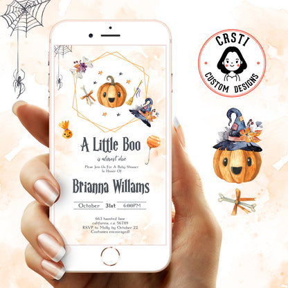 Boo-tiful Celebration: Baby Shower Halloween Digital Video Invite!
