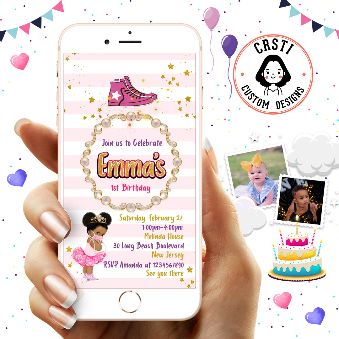 Chucks & Pearls Birthday Video Invitation