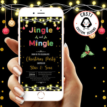 Celebration in Style: Jingle and Mingle Birthday Digital Video Invite!
