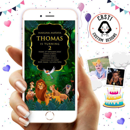 Hakuna Matata Bash: Lion King Digital Video Invite for a Wild Party!