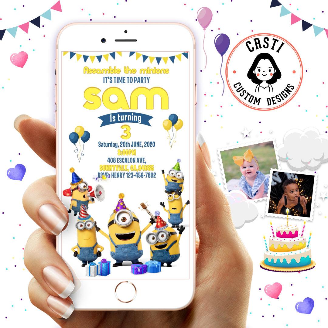 Yellow Delight: Minion Birthday Video Invitation for a Fun-filled Party!