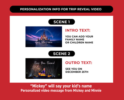Personalized Christmas Surprise Trip Reveal Video