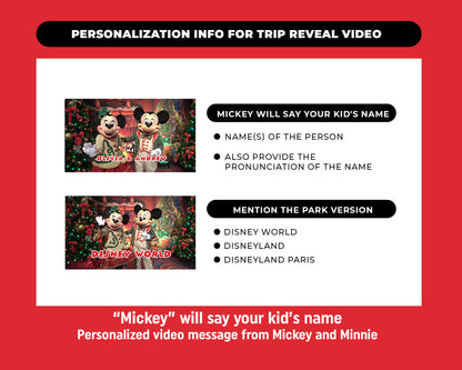 Personalized Christmas Surprise Trip Reveal Video