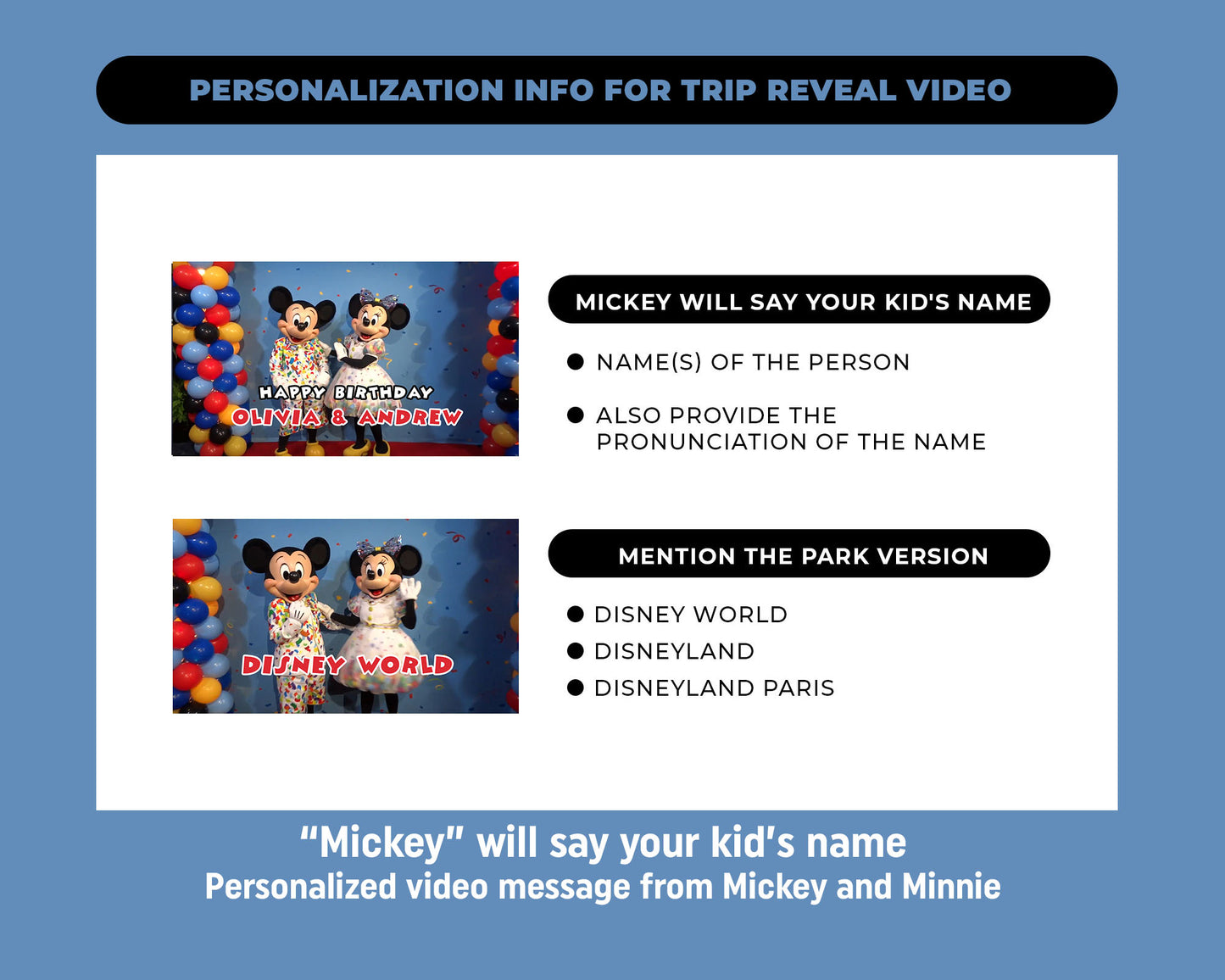 Personalized Birthday Surprise Trip Reveal Video