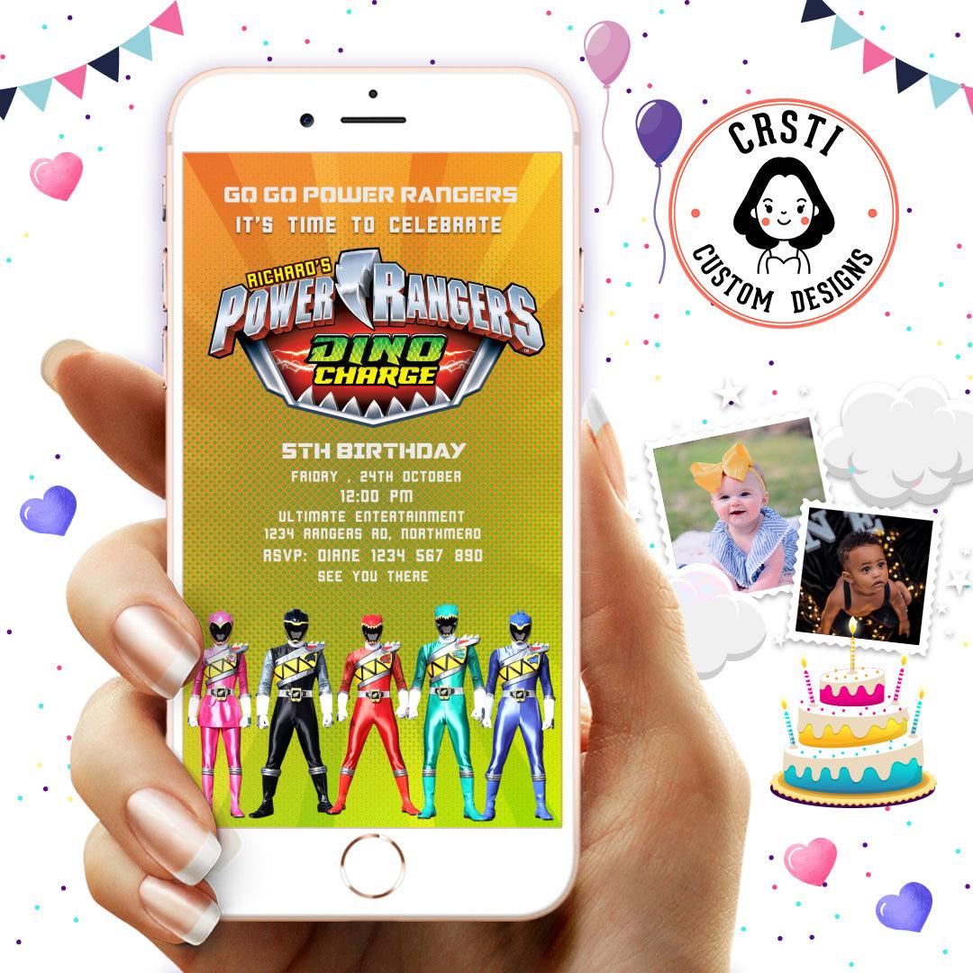 Power Rangers Birthday Invitation