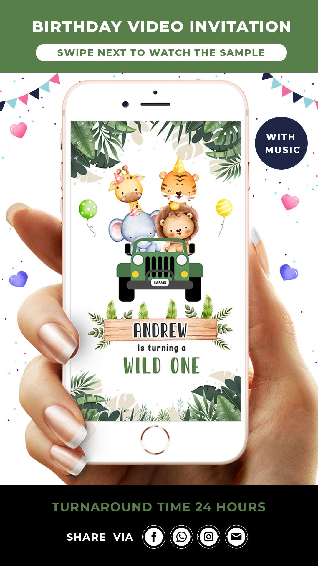 Safari Birthday Invitation