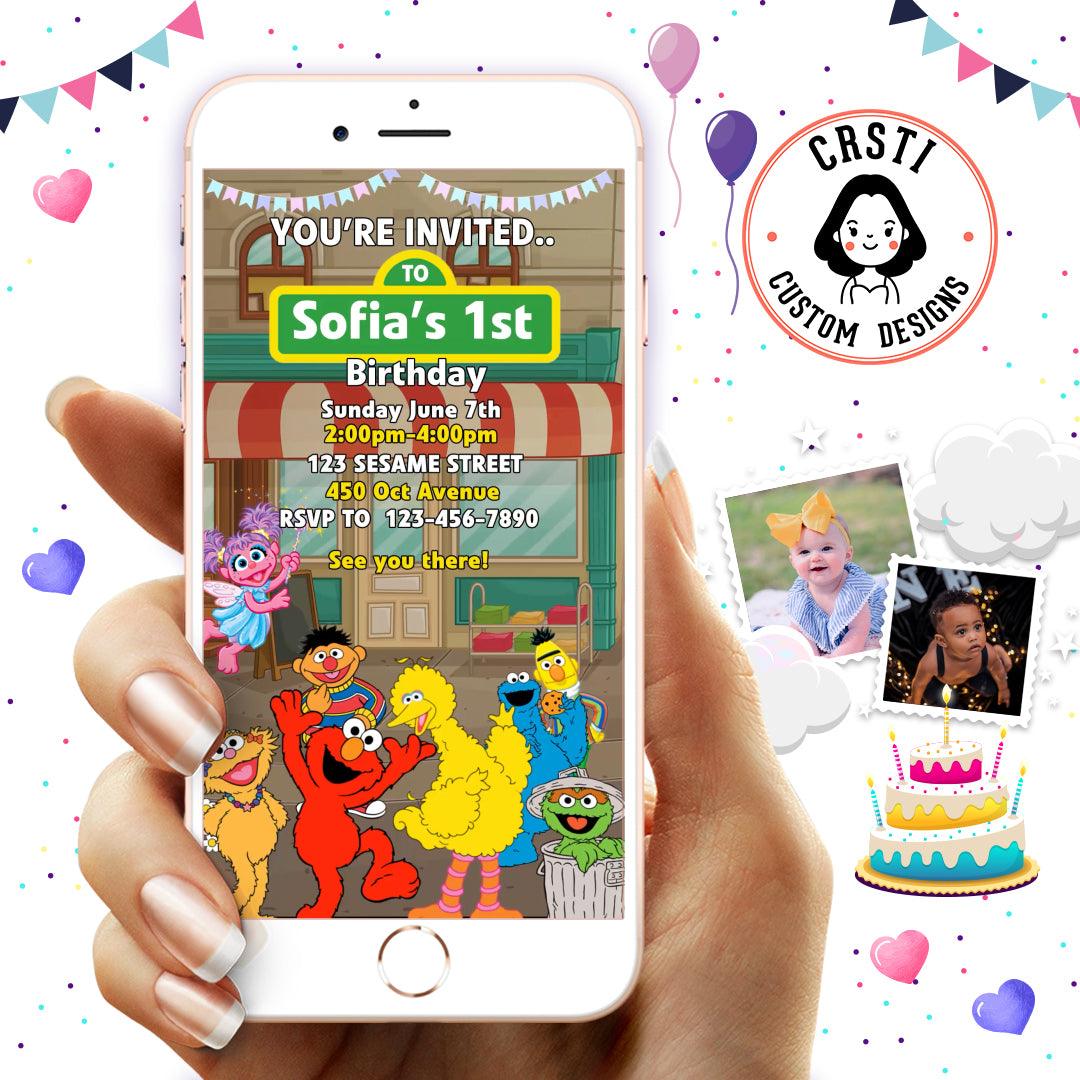 Sesame Street Fun: Digital Video Invitation for a Playful Birthday!