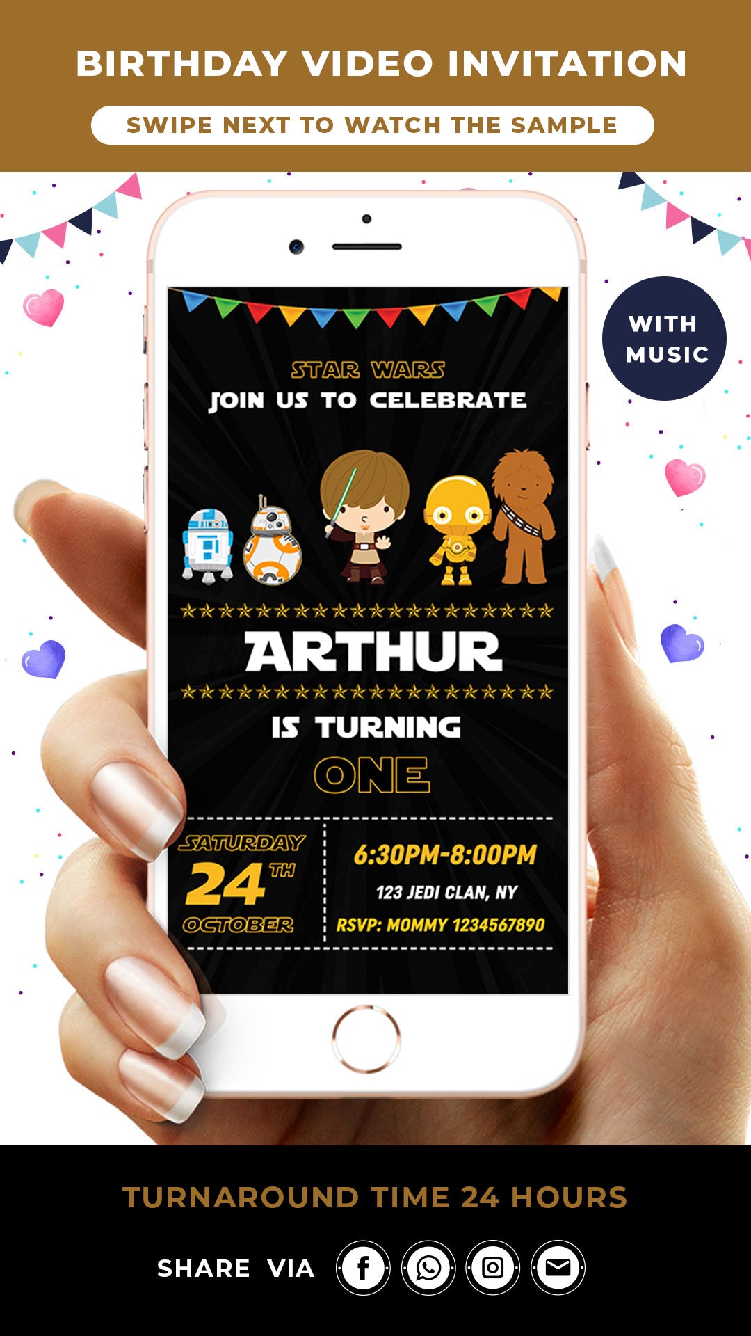 Star Wars Birthday Video Invitation