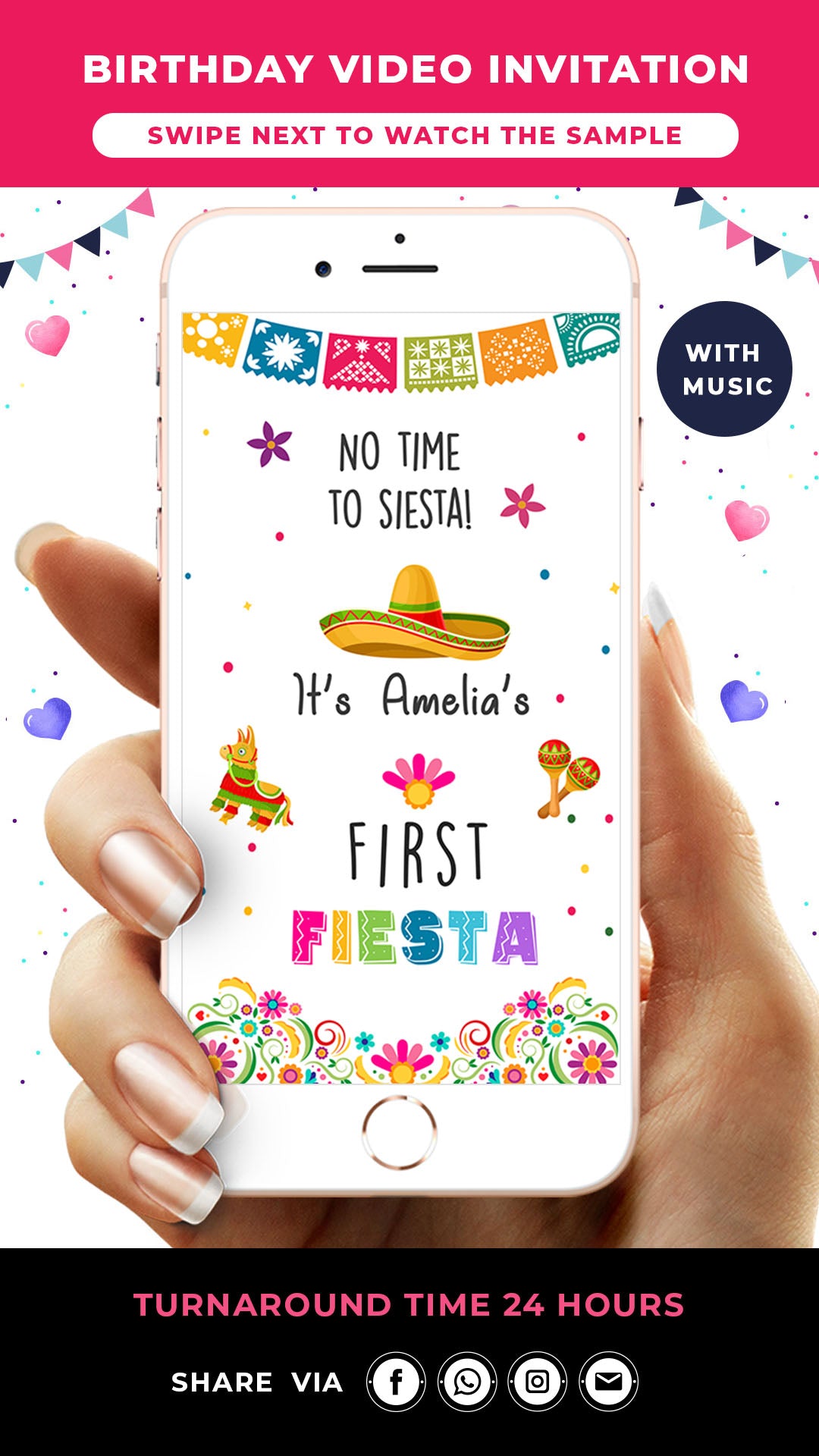 First Fiesta Birthday Video Invitation