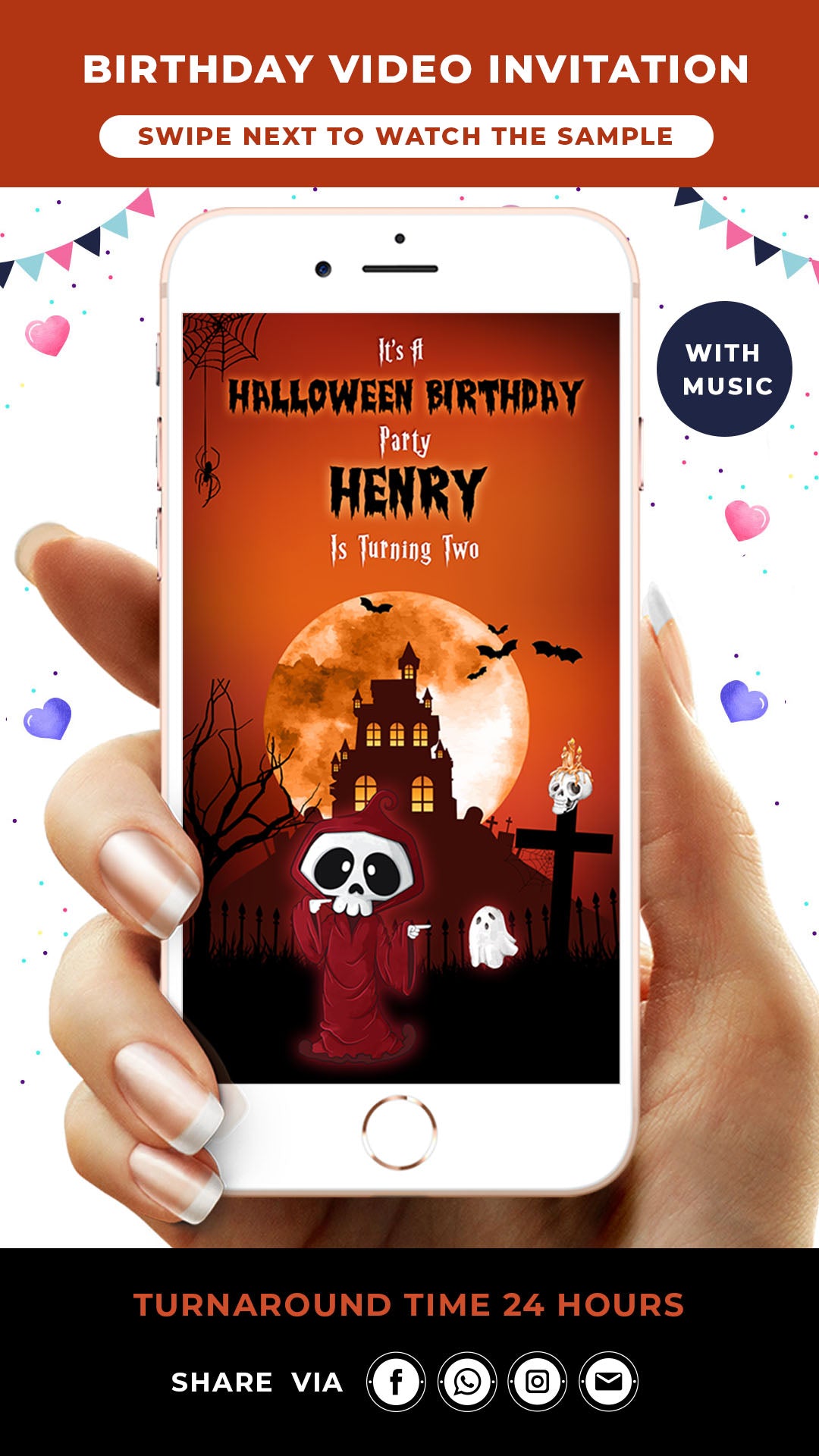 Animated Halloween Birthday Invitation