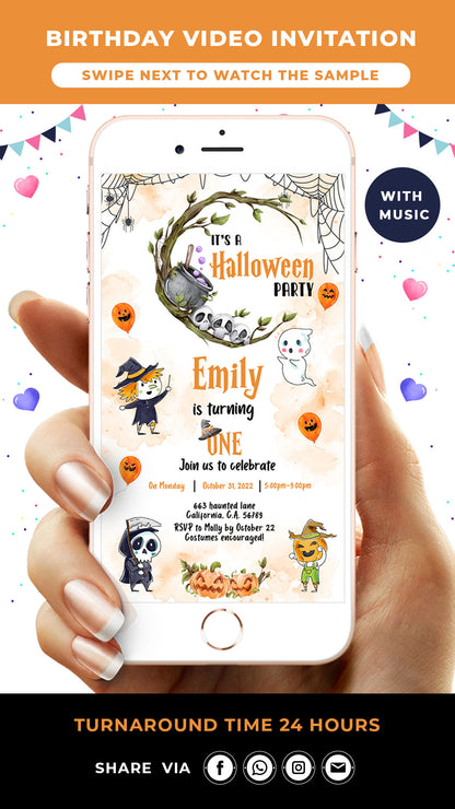 Halloween Birthday Video Invitation
