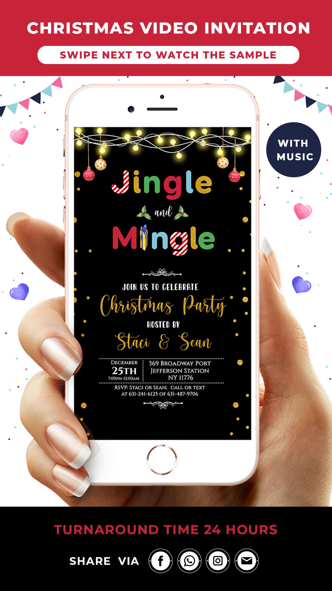 Jingle and Mingle Video Invitation