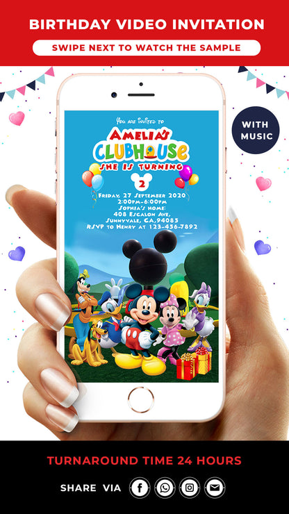 Mickey Mouse Clubhouse Birthday Invitation