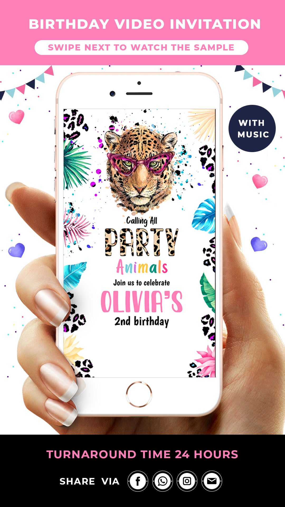 Party Animals Birthday Video Invitation