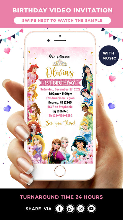 Disney Princess Birthday Invitation