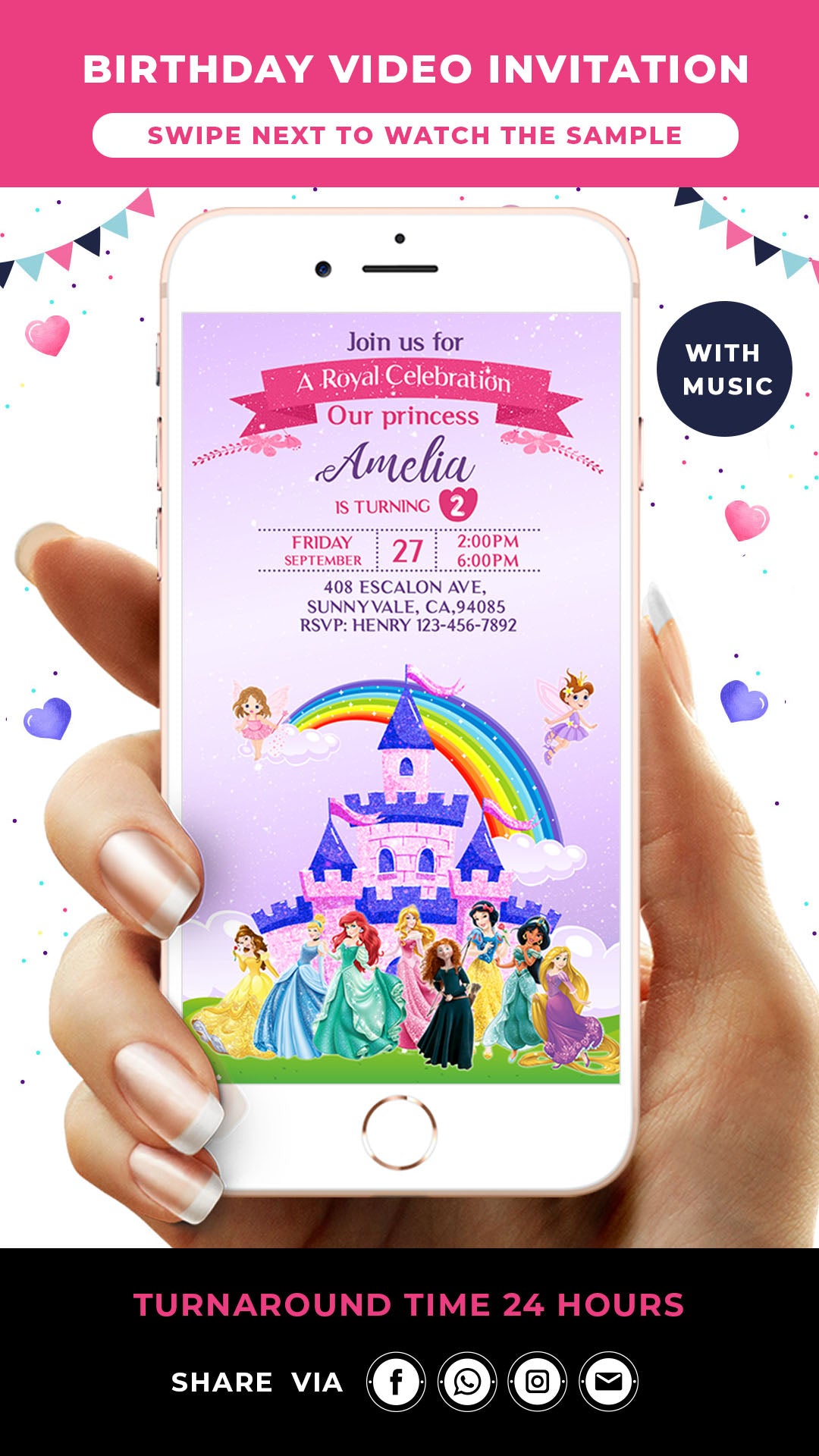 Princess Birthday Invitation