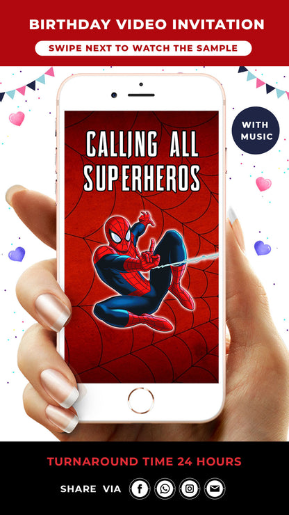 Spiderman Birthday Invitation