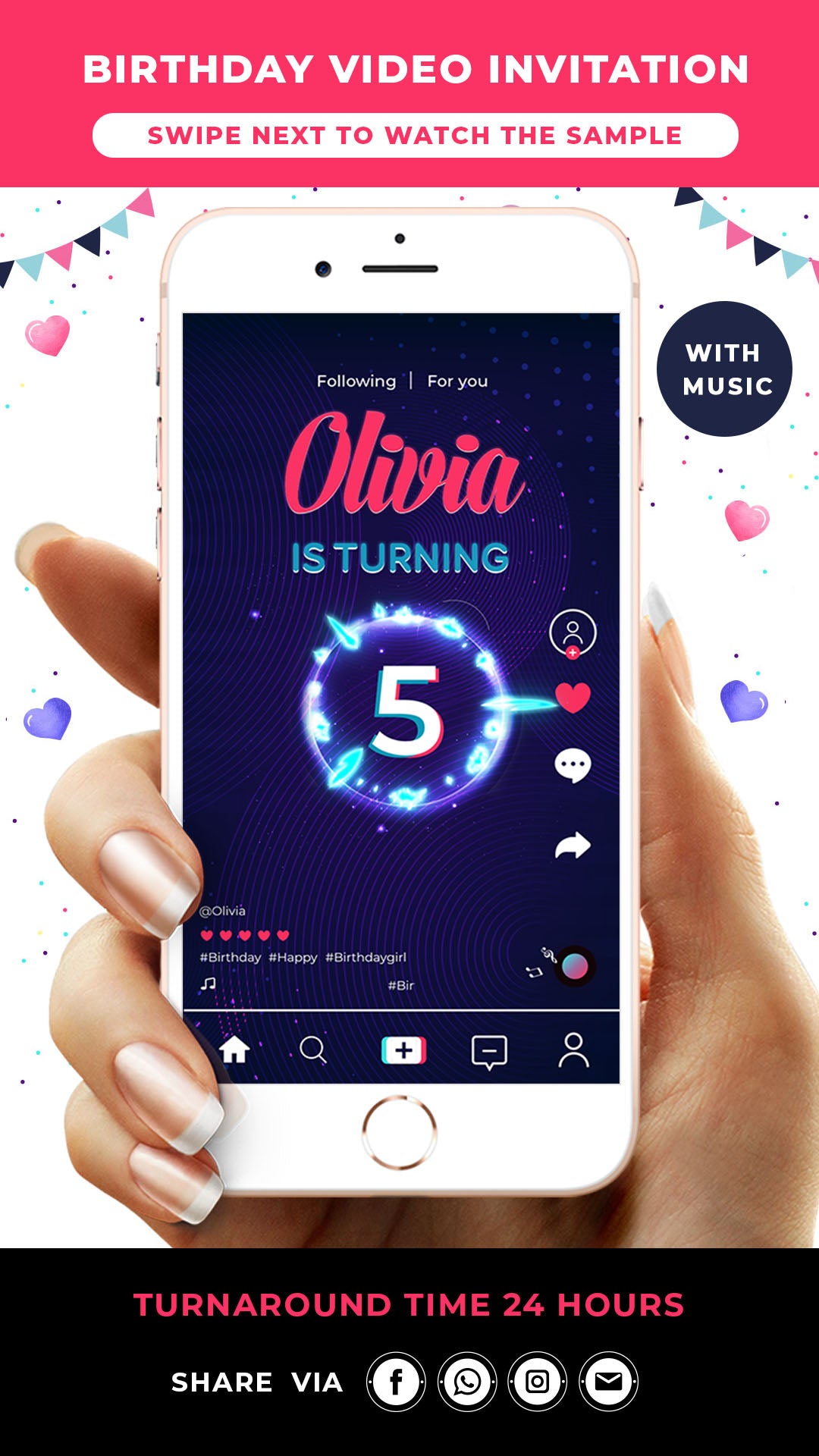 TikTok Birthday Video Invitation