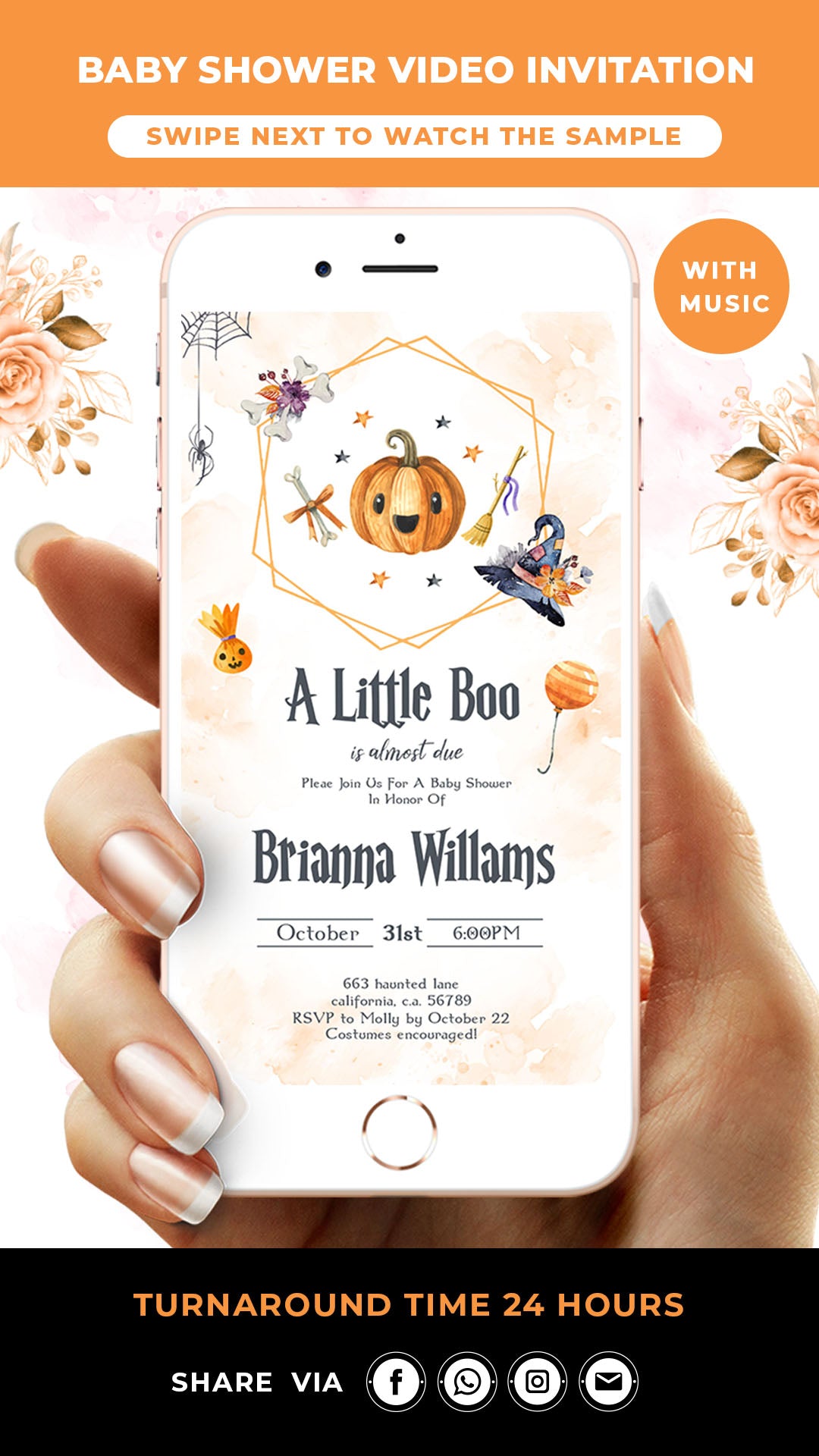 Halloween Baby Shower Video Invitation