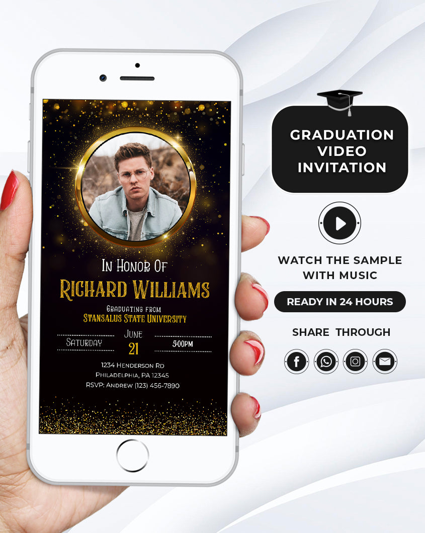 Digital image for simple graduation announcements